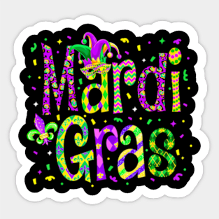 Mardi Gras Parade Outfit Men Women Kids Sticker